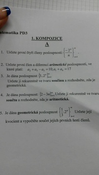 Posloupnosti aritmeticka a geometricka