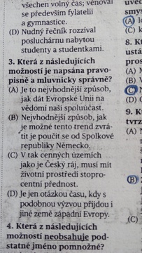 Podle mě B). Nevím jak vy.