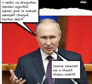 Prohlíšení Putina o ukrajinskou armádou částečně obsazené Kurské oblasti