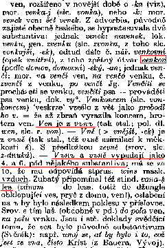 Etymologický původ slova venkov
