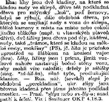 Machek - Etymologický slovník: původ 'líha'