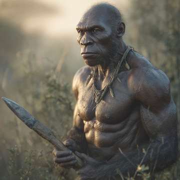Homo erectus podle AI