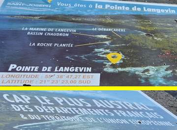 Výřez z informační tabule na la Pointe de Langevin