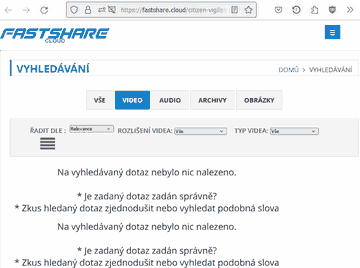 FastShare nic nenajde :-(